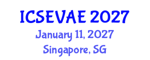 International Conference on Structural Engineering, Vibration and Aerospace Engineering (ICSEVAE) January 11, 2027 - Singapore, Singapore International Conference on Structural Engineering, Vibration and Aerospace Engineering (ICSEVAE) January 11, 2027 - Singapore, Singapore
