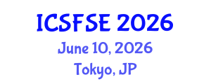 International Conference on Structural Fire Safety Engineering (ICSFSE) June 10, 2026 - Tokyo, Japan