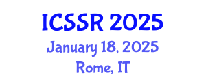 International Conference on Structural Safety and Reliability (ICSSR) January 18, 2025 - Rome, Italy