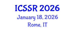 International Conference on Structural Safety and Reliability (ICSSR) January 18, 2026 - Rome, Italy
