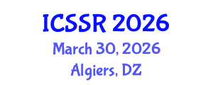 International Conference on Structural Safety and Reliability (ICSSR) March 30, 2026 - Algiers, Algeria International Conference on Structural Safety and Reliability (ICSSR) March 30, 2026 - Algiers, Algeria