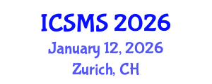 International Conference on Superhard Materials and Structures (ICSMS) January 12, 2026 - Zurich, Switzerland International Conference on Superhard Materials and Structures (ICSMS) January 12, 2026 - Zurich, Switzerland