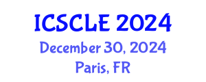 International Conference on Supply Chain and Logistics Engineering (ICSCLE) December 30, 2024 - Paris, France