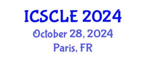 International Conference on Supply Chain and Logistics Engineering (ICSCLE) October 28, 2024 - Paris, France