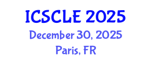 International Conference on Supply Chain and Logistics Engineering (ICSCLE) December 30, 2025 - Paris, France