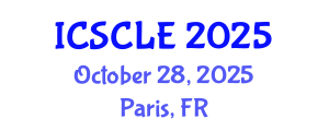 International Conference on Supply Chain and Logistics Engineering (ICSCLE) October 28, 2025 - Paris, France