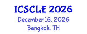 International Conference on Supply Chain and Logistics Engineering (ICSCLE) December 16, 2026 - Bangkok, Thailand International Conference on Supply Chain and Logistics Engineering (ICSCLE) December 16, 2026 - Bangkok, Thailand