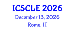 International Conference on Supply Chain and Logistics Engineering (ICSCLE) December 13, 2026 - Rome, Italy International Conference on Supply Chain and Logistics Engineering (ICSCLE) December 13, 2026 - Rome, Italy