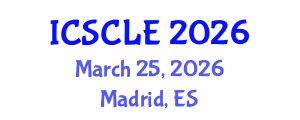 International Conference on Supply Chain and Logistics Engineering (ICSCLE) March 25, 2026 - Madrid, Spain