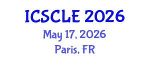 International Conference on Supply Chain and Logistics Engineering (ICSCLE) May 17, 2026 - Paris, France