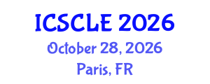 International Conference on Supply Chain and Logistics Engineering (ICSCLE) October 28, 2026 - Paris, France