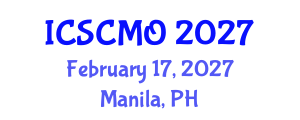 International Conference on Supply Chain Management and Operations (ICSCMO) February 17, 2027 - Manila, Philippines International Conference on Supply Chain Management and Operations (ICSCMO) February 17, 2027 - Manila, Philippines