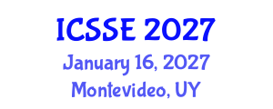 International Conference on Surface Science and Engineering (ICSSE) January 16, 2027 - Montevideo, Uruguay International Conference on Surface Science and Engineering (ICSSE) January 16, 2027 - Montevideo, Uruguay