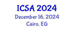 International Conference on Surgery and Anesthesia (ICSA) December 16, 2024 - Cairo, Egypt