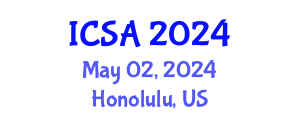 International Conference on Surgery and Anesthesia (ICSA) May 02, 2024 - Honolulu, United States