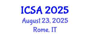 International Conference on Surgery and Anesthesia (ICSA) August 23, 2025 - Rome, Italy