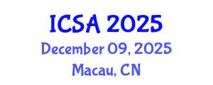 International Conference on Surgery and Anesthesia (ICSA) December 09, 2025 - Macau, China