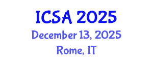 International Conference on Surgery and Anesthesia (ICSA) December 13, 2025 - Rome, Italy