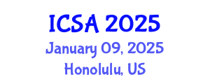 International Conference on Surgery and Anesthesia (ICSA) January 07, 2025 - Honolulu, United States