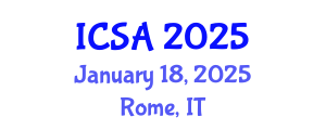 International Conference on Surgery and Anesthesia (ICSA) January 18, 2025 - Rome, Italy