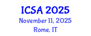 International Conference on Surgery and Anesthesia (ICSA) November 11, 2025 - Rome, Italy