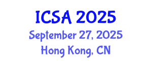 International Conference on Surgery and Anesthesia (ICSA) September 27, 2025 - Hong Kong, China