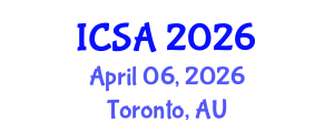 International Conference on Surgery and Anesthesia (ICSA) April 06, 2026 - Toronto, Australia International Conference on Surgery and Anesthesia (ICSA) April 06, 2026 - Toronto, Australia