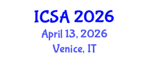 International Conference on Surgery and Anesthesia (ICSA) April 13, 2026 - Venice, Italy International Conference on Surgery and Anesthesia (ICSA) April 13, 2026 - Venice, Italy