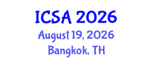 International Conference on Surgery and Anesthesia (ICSA) August 19, 2026 - Bangkok, Thailand International Conference on Surgery and Anesthesia (ICSA) August 19, 2026 - Bangkok, Thailand