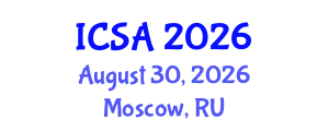 International Conference on Surgery and Anesthesia (ICSA) August 30, 2026 - Moscow, Russia International Conference on Surgery and Anesthesia (ICSA) August 30, 2026 - Moscow, Russia