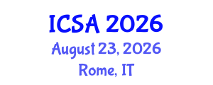 International Conference on Surgery and Anesthesia (ICSA) August 23, 2026 - Rome, Italy International Conference on Surgery and Anesthesia (ICSA) August 23, 2026 - Rome, Italy