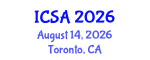 International Conference on Surgery and Anesthesia (ICSA) August 14, 2026 - Toronto, Canada International Conference on Surgery and Anesthesia (ICSA) August 14, 2026 - Toronto, Canada