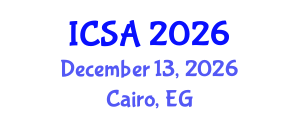 International Conference on Surgery and Anesthesia (ICSA) December 13, 2026 - Cairo, Egypt International Conference on Surgery and Anesthesia (ICSA) December 13, 2026 - Cairo, Egypt
