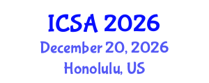 International Conference on Surgery and Anesthesia (ICSA) December 20, 2026 - Honolulu, United States International Conference on Surgery and Anesthesia (ICSA) December 20, 2026 - Honolulu, United States