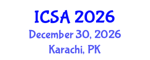 International Conference on Surgery and Anesthesia (ICSA) December 30, 2026 - Karachi, Pakistan International Conference on Surgery and Anesthesia (ICSA) December 30, 2026 - Karachi, Pakistan
