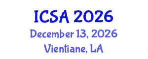 International Conference on Surgery and Anesthesia (ICSA) December 13, 2026 - Vientiane, Laos International Conference on Surgery and Anesthesia (ICSA) December 13, 2026 - Vientiane, Laos