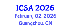 International Conference on Surgery and Anesthesia (ICSA) February 02, 2026 - Guangzhou, China International Conference on Surgery and Anesthesia (ICSA) February 02, 2026 - Guangzhou, China