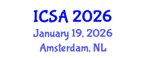 International Conference on Surgery and Anesthesia (ICSA) January 19, 2026 - Amsterdam, Netherlands International Conference on Surgery and Anesthesia (ICSA) January 19, 2026 - Amsterdam, Netherlands
