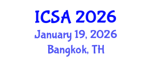 International Conference on Surgery and Anesthesia (ICSA) January 19, 2026 - Bangkok, Thailand