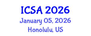 International Conference on Surgery and Anesthesia (ICSA) January 05, 2026 - Honolulu, United States
