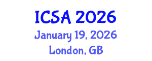 International Conference on Surgery and Anesthesia (ICSA) January 19, 2026 - London, United Kingdom International Conference on Surgery and Anesthesia (ICSA) January 19, 2026 - London, United Kingdom
