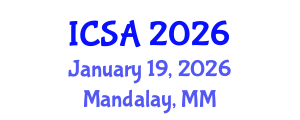 International Conference on Surgery and Anesthesia (ICSA) January 19, 2026 - Mandalay, Myanmar