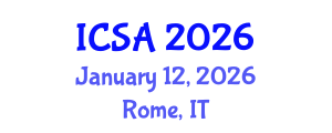 International Conference on Surgery and Anesthesia (ICSA) January 12, 2026 - Rome, Italy