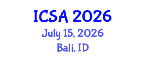 International Conference on Surgery and Anesthesia (ICSA) July 15, 2026 - Bali, Indonesia International Conference on Surgery and Anesthesia (ICSA) July 15, 2026 - Bali, Indonesia