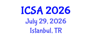 International Conference on Surgery and Anesthesia (ICSA) July 29, 2026 - Istanbul, Turkey International Conference on Surgery and Anesthesia (ICSA) July 29, 2026 - Istanbul, Turkey