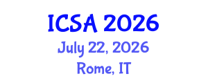 International Conference on Surgery and Anesthesia (ICSA) July 22, 2026 - Rome, Italy International Conference on Surgery and Anesthesia (ICSA) July 22, 2026 - Rome, Italy
