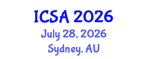 International Conference on Surgery and Anesthesia (ICSA) July 28, 2026 - Sydney, Australia International Conference on Surgery and Anesthesia (ICSA) July 28, 2026 - Sydney, Australia