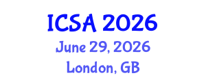 International Conference on Surgery and Anesthesia (ICSA) June 29, 2026 - London, United Kingdom International Conference on Surgery and Anesthesia (ICSA) June 29, 2026 - London, United Kingdom