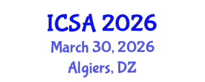 International Conference on Surgery and Anesthesia (ICSA) March 30, 2026 - Algiers, Algeria