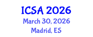 International Conference on Surgery and Anesthesia (ICSA) March 30, 2026 - Madrid, Spain International Conference on Surgery and Anesthesia (ICSA) March 30, 2026 - Madrid, Spain